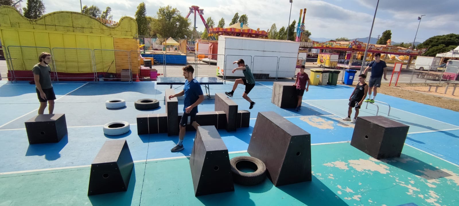 Parkour park a l'aire lliure